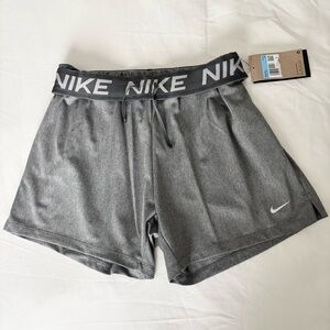 New Nike Women's Dri-FIT Attack training shorts Gray Medium